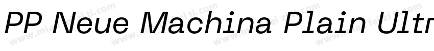 PP Neue Machina Plain Ultrabold字体转换